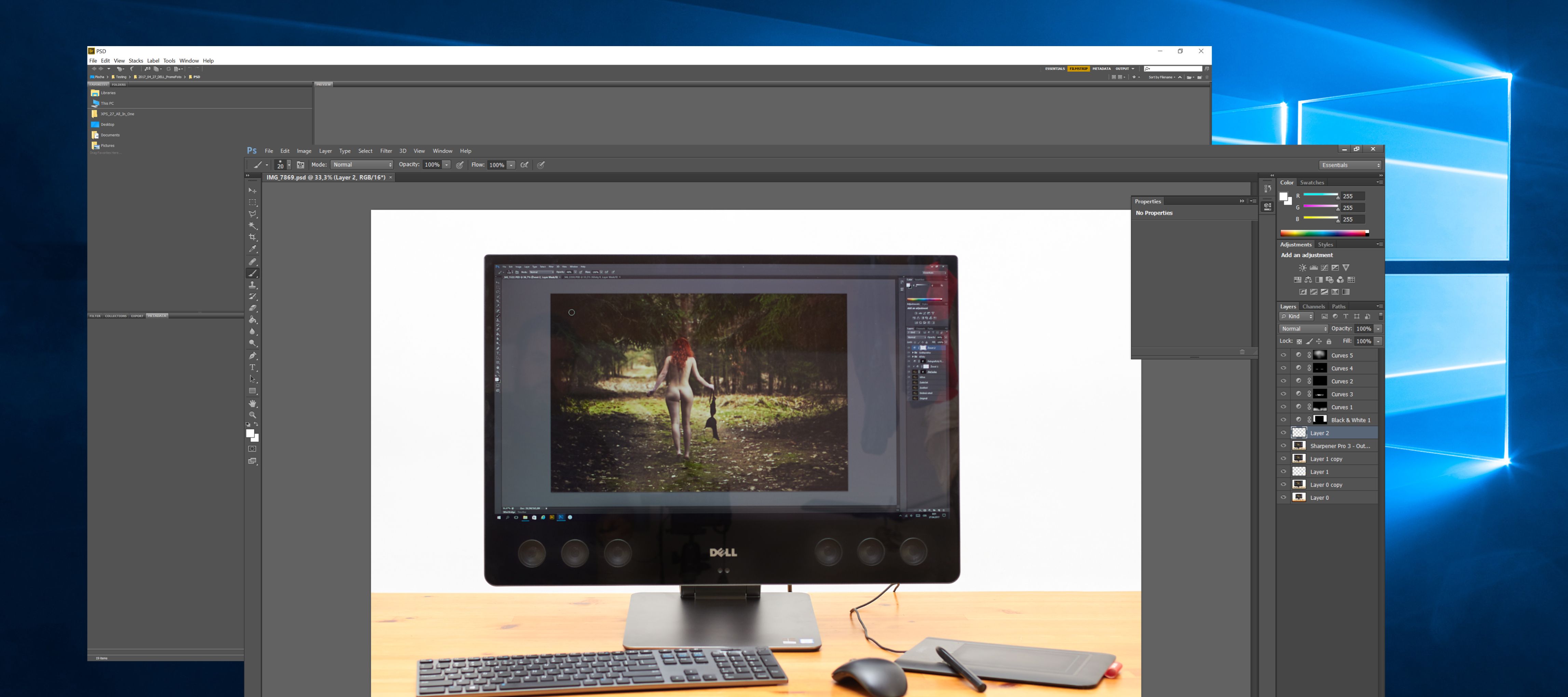 Dell XPS 27, chyba zobrazení ovládacích prvků při rozlišení 4K (Adobe Bridge bez opravy, Adobe Photoshop s již aplikovaným FIXem) Dell XPS 27, chyba zobrazení ovládacích prvků při rozlišení 4K (Adobe Bridge bez opravy, Adobe Photoshop s již aplikovaným FIXem)